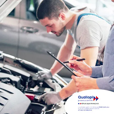 Image smartphone formation auto mecanique réalise par QUALIFORM CONSULTANTS certifié QUALIOPI