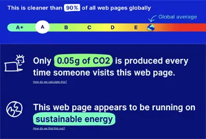 image test emission carbone par le web site carbon pour le site web écoresponsable QUALIFORM CONSULTANTS